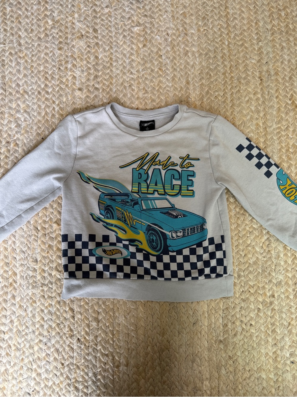 Hot Wheels Boys' Light Gray 'Made to Race' Sweatshirt